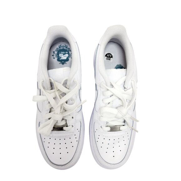 Nike Air Force 1 Youth Shoes DH2920-111 White Leather Size 6.5Y EU 39 Sneakers - Picture 3 of 14